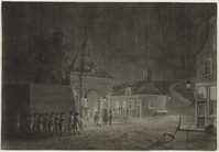 X 040-10
<br/>
Nachtelijke inspectie van de wacht
<br/>
<em>Langendijk, Dirk (1748-1805)</em>